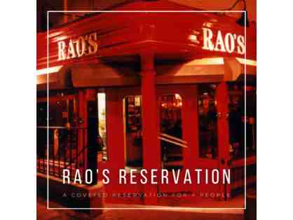 Rao's: The Most Coveted Reservation in NYC for 4, + $500 Dining Credit