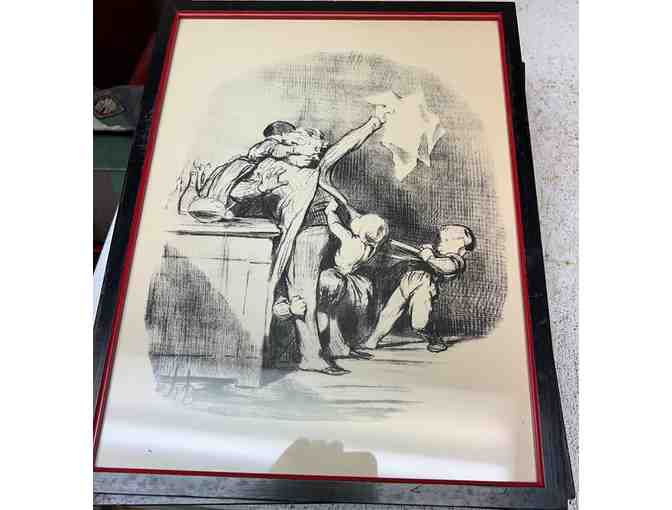 SIX HONORE DAUMIER PRINTS CIRCA 1840s