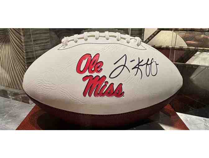 Autographed Ole Miss Football by Coach Lane Kiffin