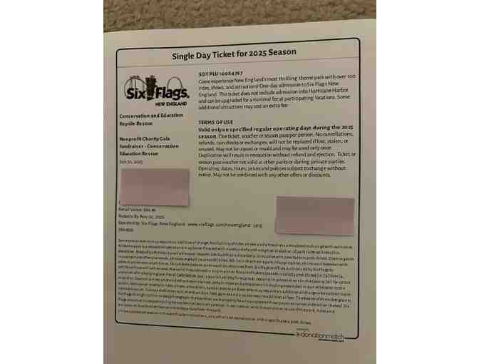 Six Flags (FREE Amusement Park) - 1-Day Admission Ticket - Photo 2