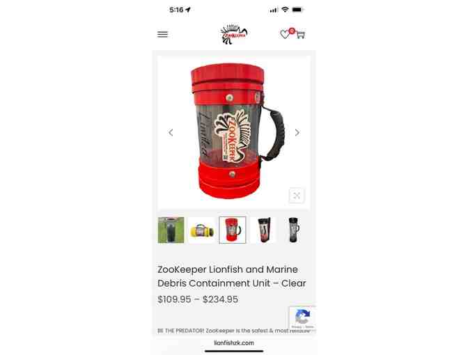 Lionfish ZOOKEEPER - Travel / Marine Capture (Red 12')