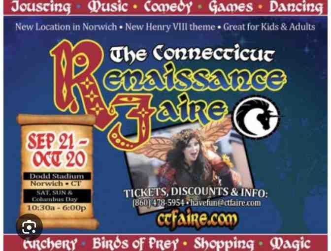 Tickets: FREE, CT Renaissance FAIRE (2 Admission Passes, Any date)
