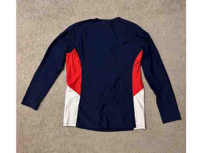 1 TURTLE SHIRT - Blue, Adult Rashguard (Size MEDIUM)