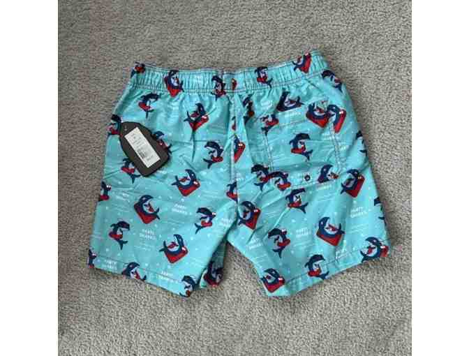 Swim Suit: BLUE SHARK (New, Size Medium, Party Sharks)