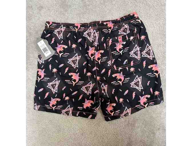 Swim Suit: Shark Neon (New, Size LARGE Party Sharks)