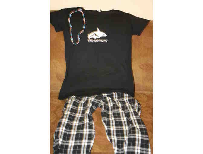 'End Captivity' Pajamas and Hand-Knotted Dolphin Necklace