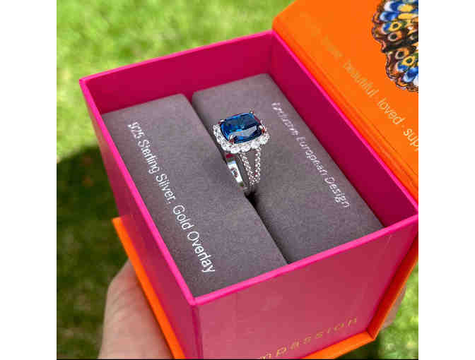 Detective's Delight: Striking Blue Sapphire Cocktail Ring