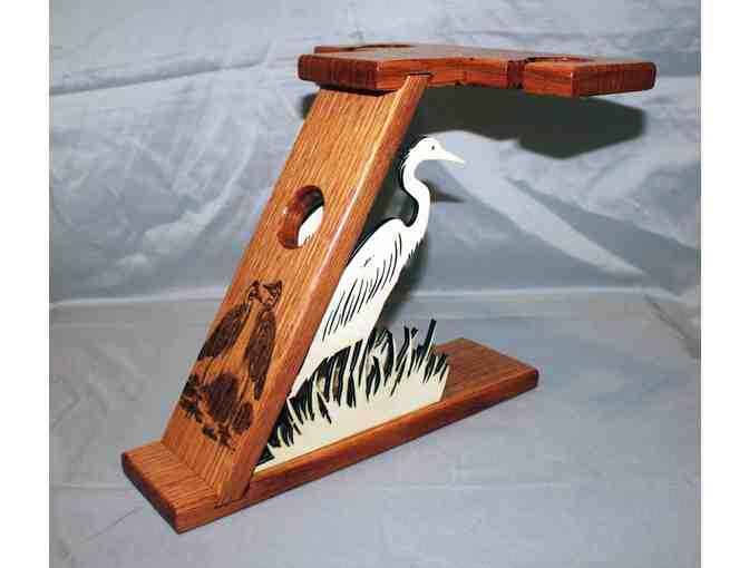 'Elegance in Balance' Heron Wine Rack, Glasses, and Coaster Set