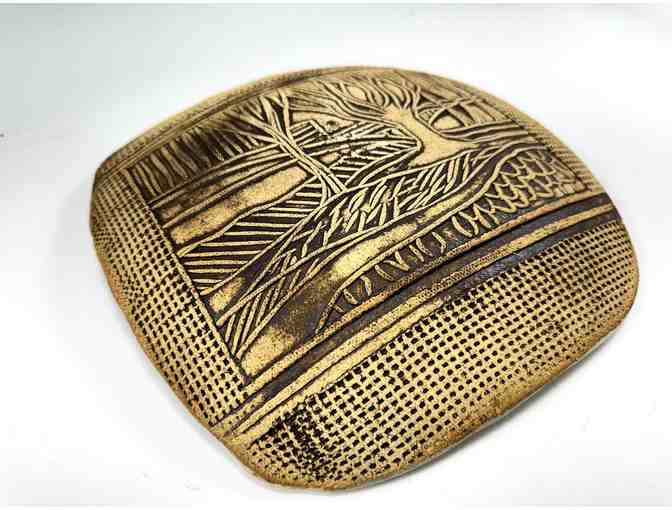 Exquisite Ceramic Art Platter by Carol Yotsuda