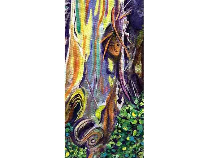 'Rainbow Eucalyptus Tree Guardians' Original Acrylic by Marionette Tabonair