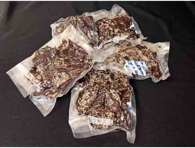 Five 8oz. Packages of Korean Spicy Pork Jerky from Jeff's Smokin' Jerky #1