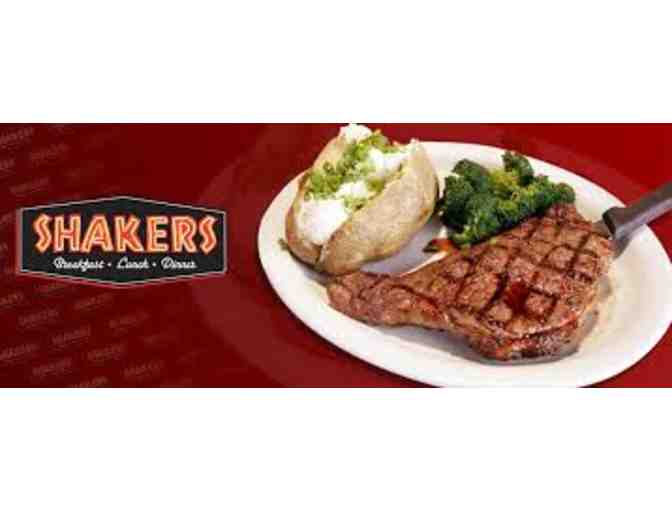 $100 Gift Certificate to Canoe House or Shakers