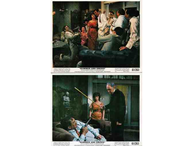 SUMMER AND SMOKE, 1961, mini lobby cards, Laurence Harvey, Geraldine Page