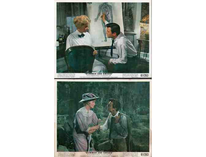 SUMMER AND SMOKE, 1961, mini lobby cards, Laurence Harvey, Geraldine Page