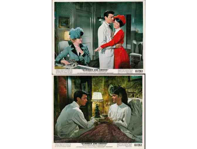 SUMMER AND SMOKE, 1961, mini lobby cards, Laurence Harvey, Geraldine Page