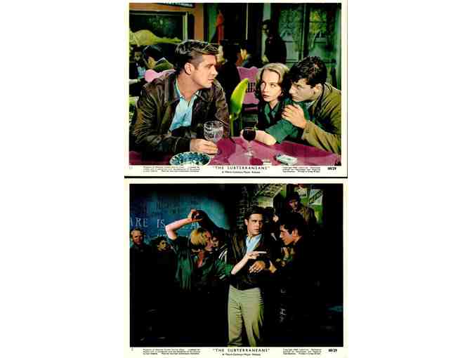 SUBTERRANEANS, 1960, mini lobby cards, George Peppard, Leslie Caron