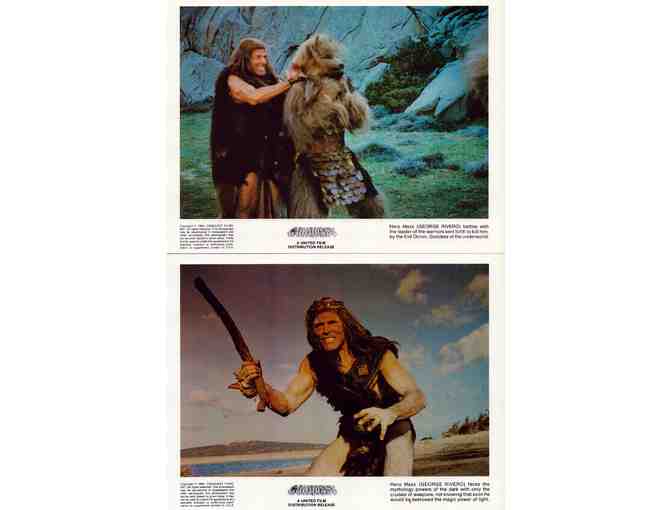 CONQUEST, 1984, mini lobby cards, George Rivero, Maria Scola