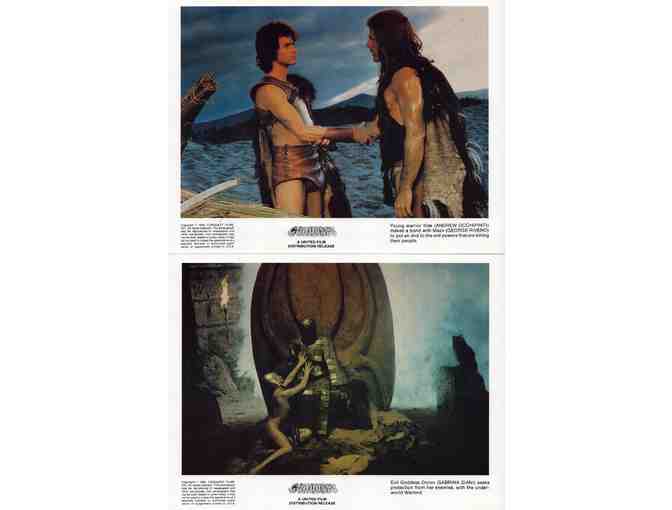 CONQUEST, 1984, mini lobby cards, George Rivero, Maria Scola