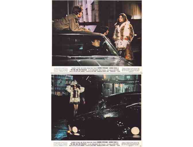 OWL AND THE PUSSYCAT, 1970, mini lobby cards, Barbra Streisand, George Segal