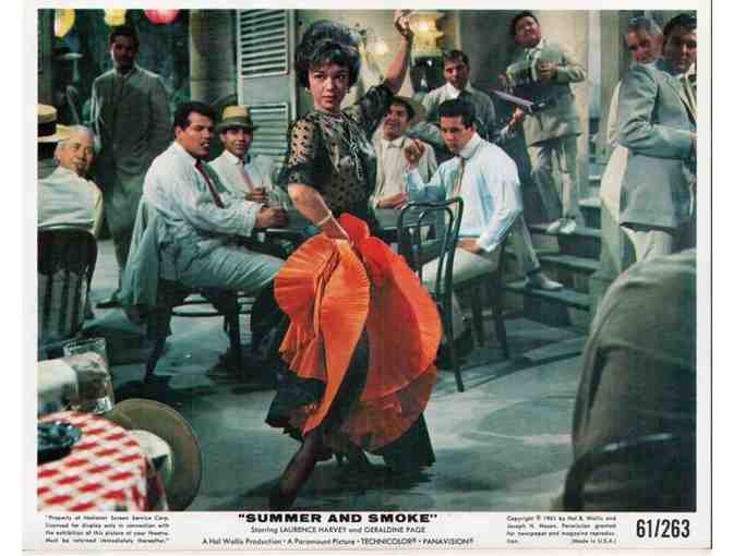 SUMMER AND SMOKE, 1961, mini lobby cards, Laurence Harvey, Geraldine Page