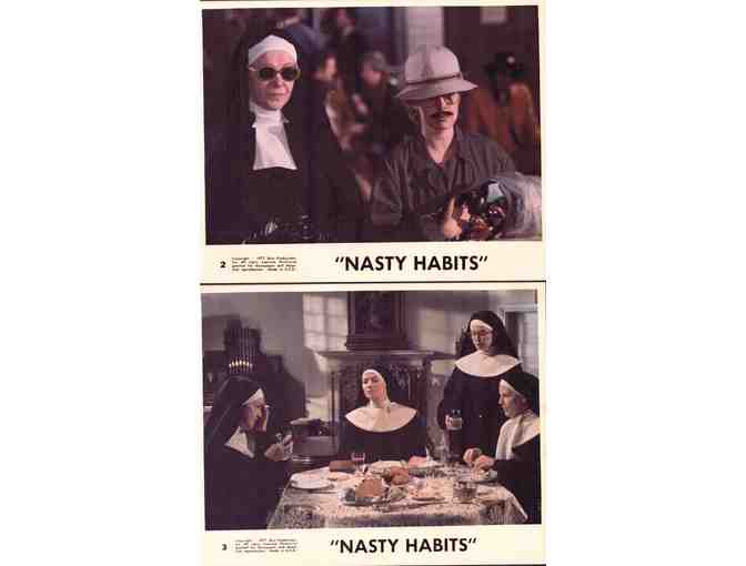 NASTY HABITS, 1977, mini lobby cards, Glenda Jackson, Jerry Stiller, Rip Torn