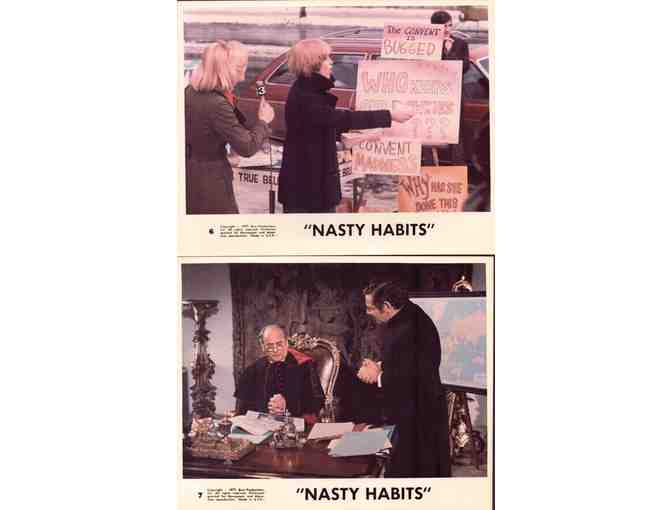 NASTY HABITS, 1977, mini lobby cards, Glenda Jackson, Jerry Stiller, Rip Torn