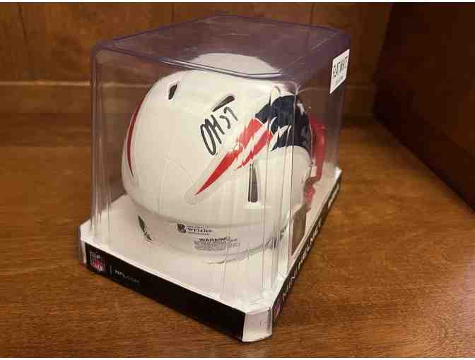 Damien Harris White Mini Helmet - Photo 3