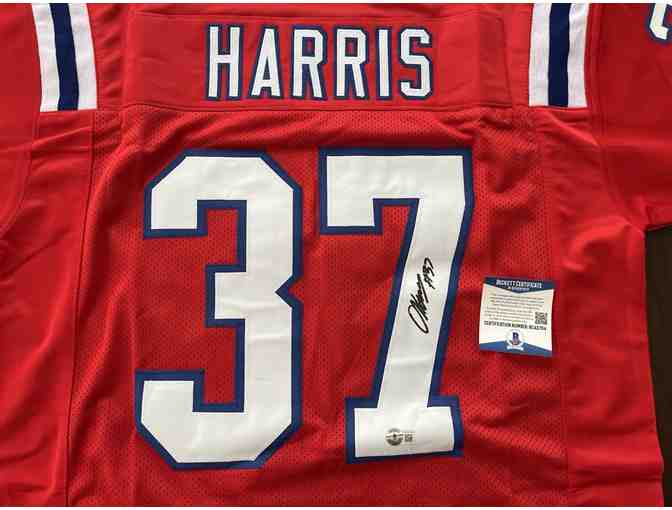 Damien Harris Adult XL Red Jersey with Case - Photo 3