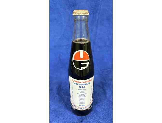 Collectable Florida Gator Coke bottle honoring 1984 Gator football team