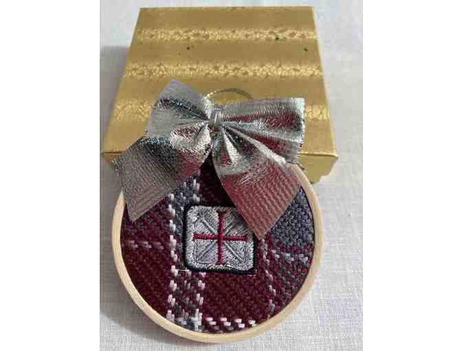 St. Mary's, Holy Cross and Notre Dame Hand Stitched Christmas Ornaments