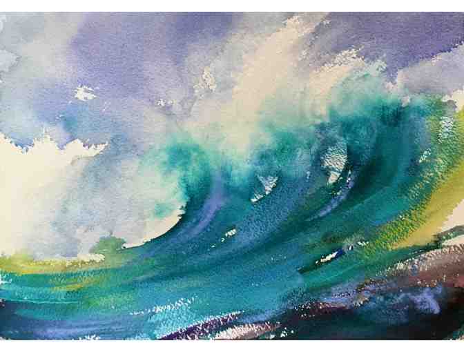 Framed artwork by Jan Godachy, "Surfs Up" - Photo 1