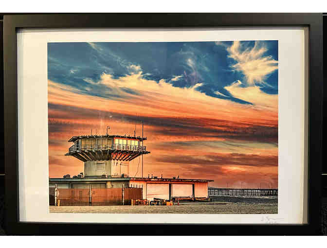 Framed artwork by Jake Sarfaty, 13 x 19 print "Venice Lifeguard Headquarters" 2024 - Photo 1