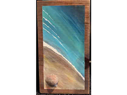 Framed artwork by Craig Ferre, 5 X 9 Painted Wood Block, 