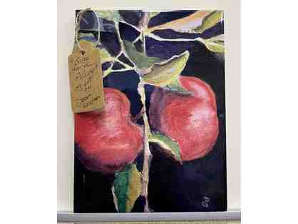 Dawna Gardner Watercolor Print on Tile, Apples 